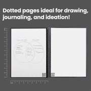 Rocketbook Everlast Digital Reusable Notebook - Black - Letter Size Eco-friendly Notebook (8.5 x 11) - 32 Dot-Grid Pages - Includes 1 Pen and Microfiber Cloth