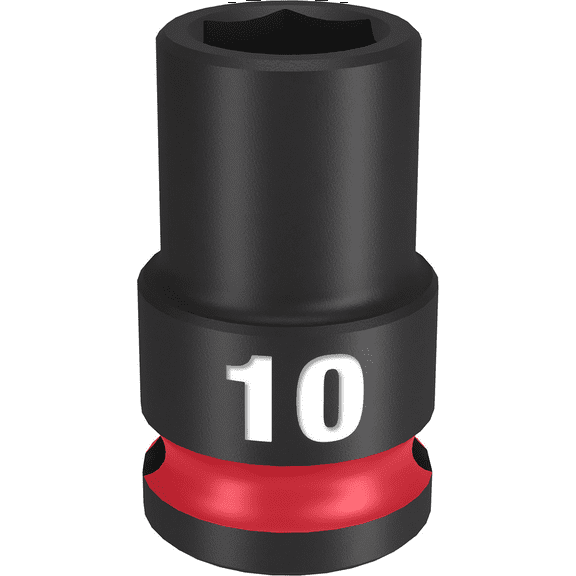 Milwaukee Tool SHOCKWAVE Impact Duty  3/8"Drive 10MM Standard 6 Point Socket