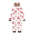 thumbnail image 2 of Odeerbi Christmas Onesie Pajamas for Family Holiday Sleep Jumpsuit Long Sleeve Family Christmas Pajamas Matching Sets Kids Printed Loungewear Jumpsuit Sleepwear Xmas PJs Set White, 2 of 4