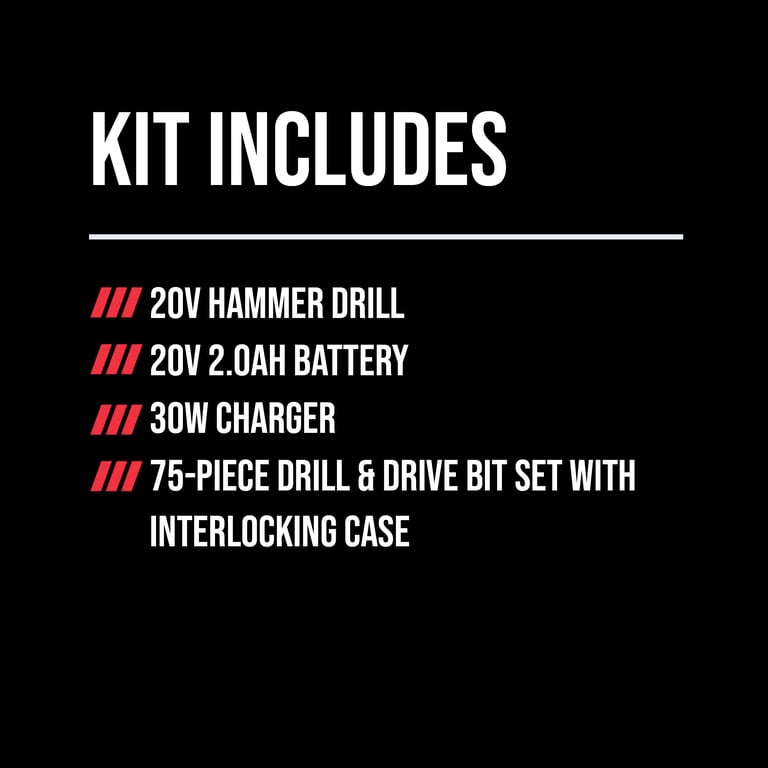 SKIL 20V Brushless Hammer Drill Kit with 75-Piece Bit Set photo 7