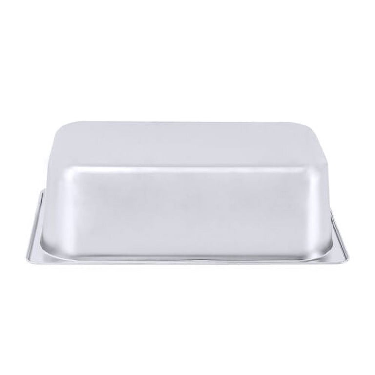 4-Pack Stainless Steel Steam Table Pans - 1/2 Size 6" Deep Commercial Food Pans