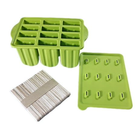 

SIEYIO Popsicle Mold 12-Grid Ice for Pop Mold Ice for Pop Maker 3 Colors Ice Cube Freez