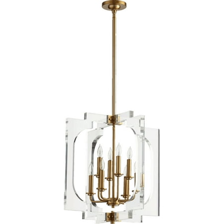 

Pendants 8 Light With Aged Brass Finish Candelabra Base Bulbs 21 inch 480 Watts