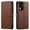 Brown, variant on Samsung Galaxy S21 Ultra Case, Included [Tempered Glass Screen Protector], Starshop Premium Leather Wallet Pocket Credit Card Slots-Brown