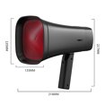 thumbnail image 2 of Solar-Powered Megaphone Speaker Portable Wireless BT PA Bullhorn Recording Speaker Multifunctional Handheld Amplifier with Lighting Function Lightweight Strap for Public Speaking Events Tr, 2 of 6