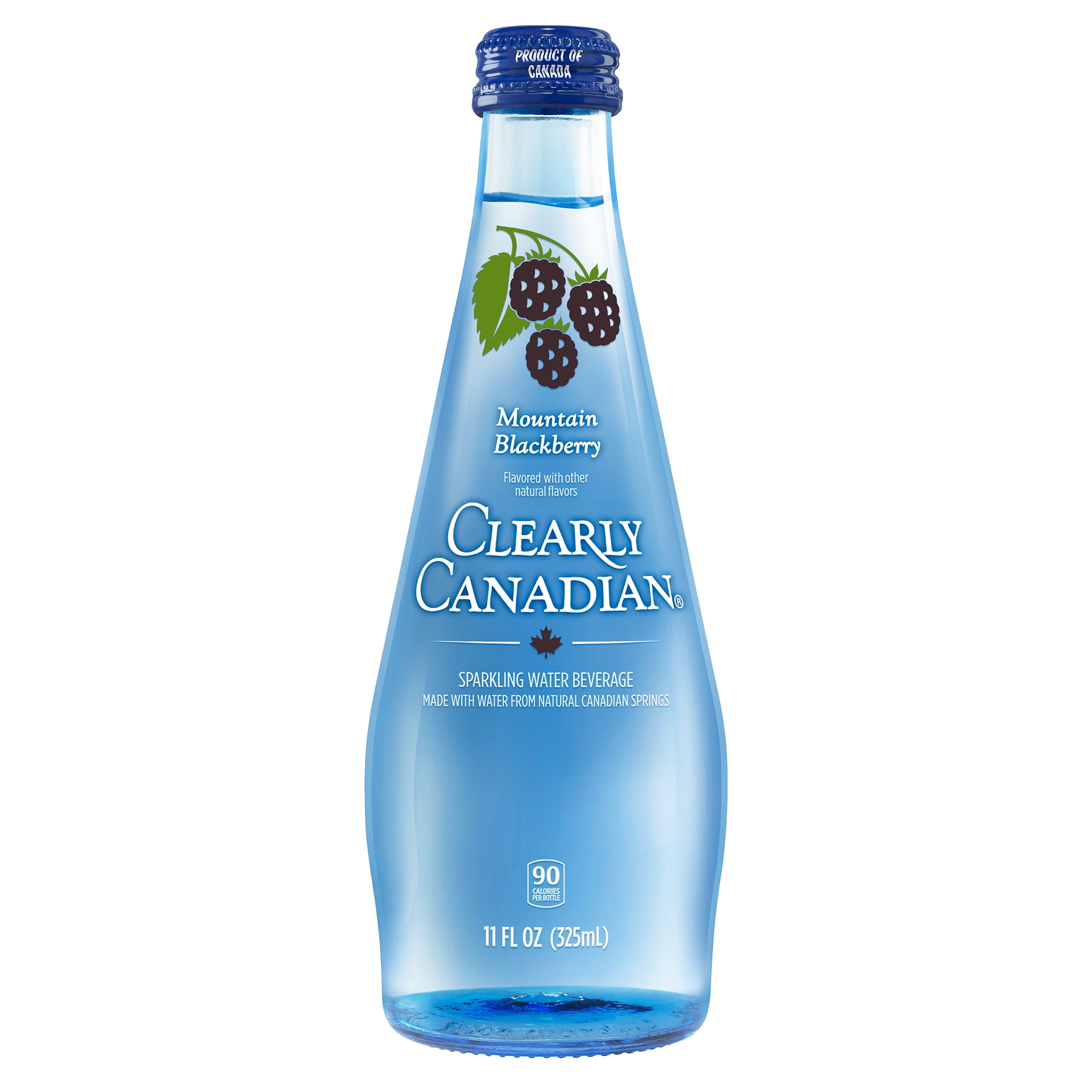 Clearly Canadian Mountain Blackberry Sparkling Water, 11 fl oz, Pack of 12
