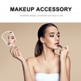 thumbnail image 3 of ORDDIART 1Pc Elliptical Handheld Makeup Mirror Portable High Definition Solid Wood Handle White 11.8X4.9X0.9In, 3 of 6