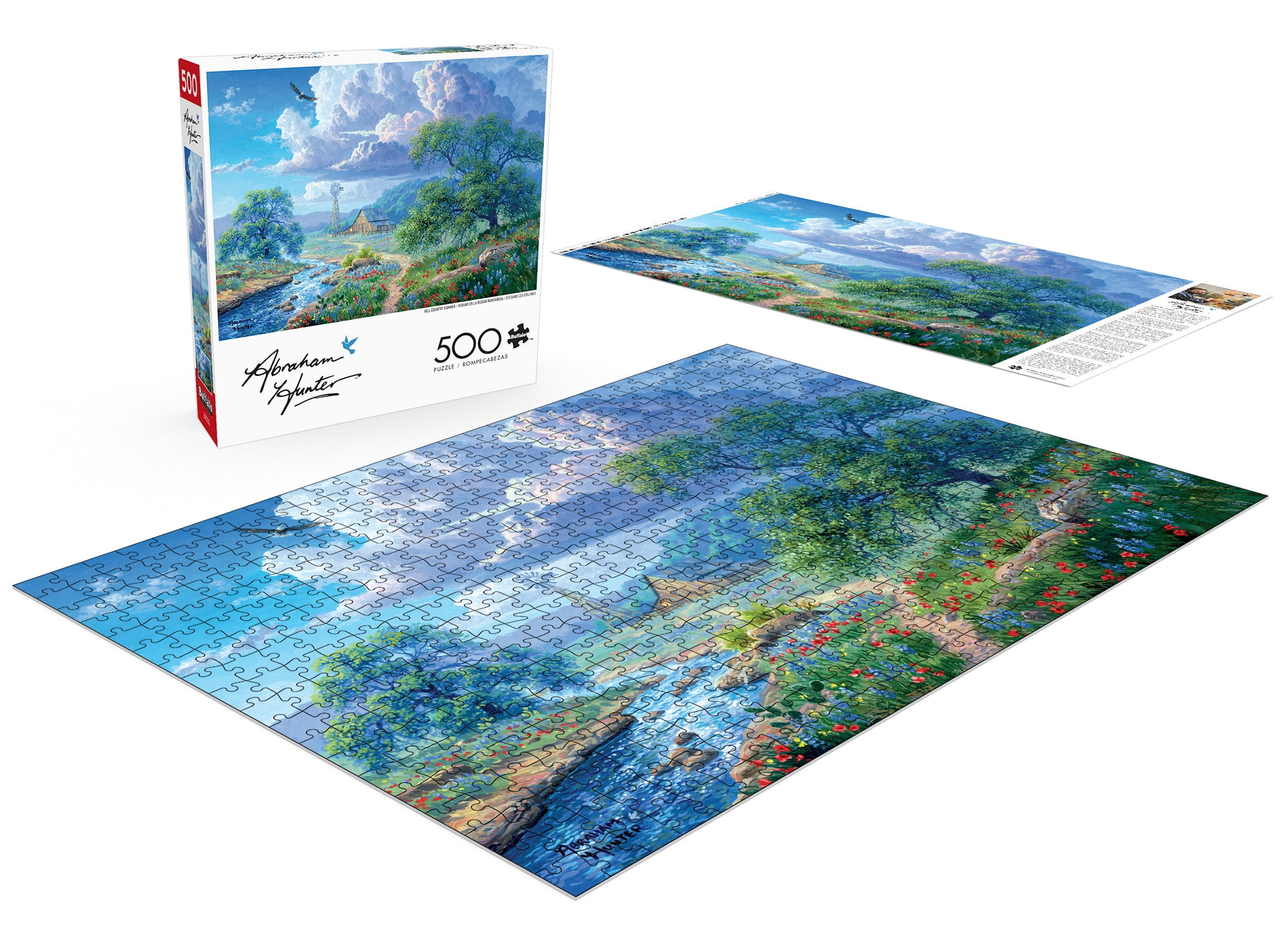 Buffalo Games Hill Country Summer 500-Piece Interlocking Jigsaw Puzzle for Adults Ages 14-99 Years