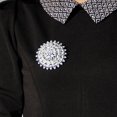 thumbnail image 3 of MasteelfCA Décoration de Mariage en Strass Broche Ronde Fleur (Blanc), 3 of 7