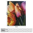thumbnail image 4 of JEUXUS Throw Blanket Tulip Flower Colorful Tulips Print Floral Picture White, 4 of 6