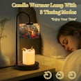 thumbnail image 2 of Candle Warmer Lamp with Timer, Richly Detailed Elephant Stained Glass Sunrise Non-slip Wireless Remote Control Wax Melts Warmer with 4 Bulbs for Home Office Dorm, Birthday Gifts for Women, 2 of 7