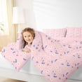 thumbnail image 4 of Manfei Rustic Flower Bedding Comforter Set,Cute Floral Twin Comforter Sets,Pink Green Bedding Set For Girls Kids,Ultra Soft Home Decor Reversible,2 Pieces, 4 of 8