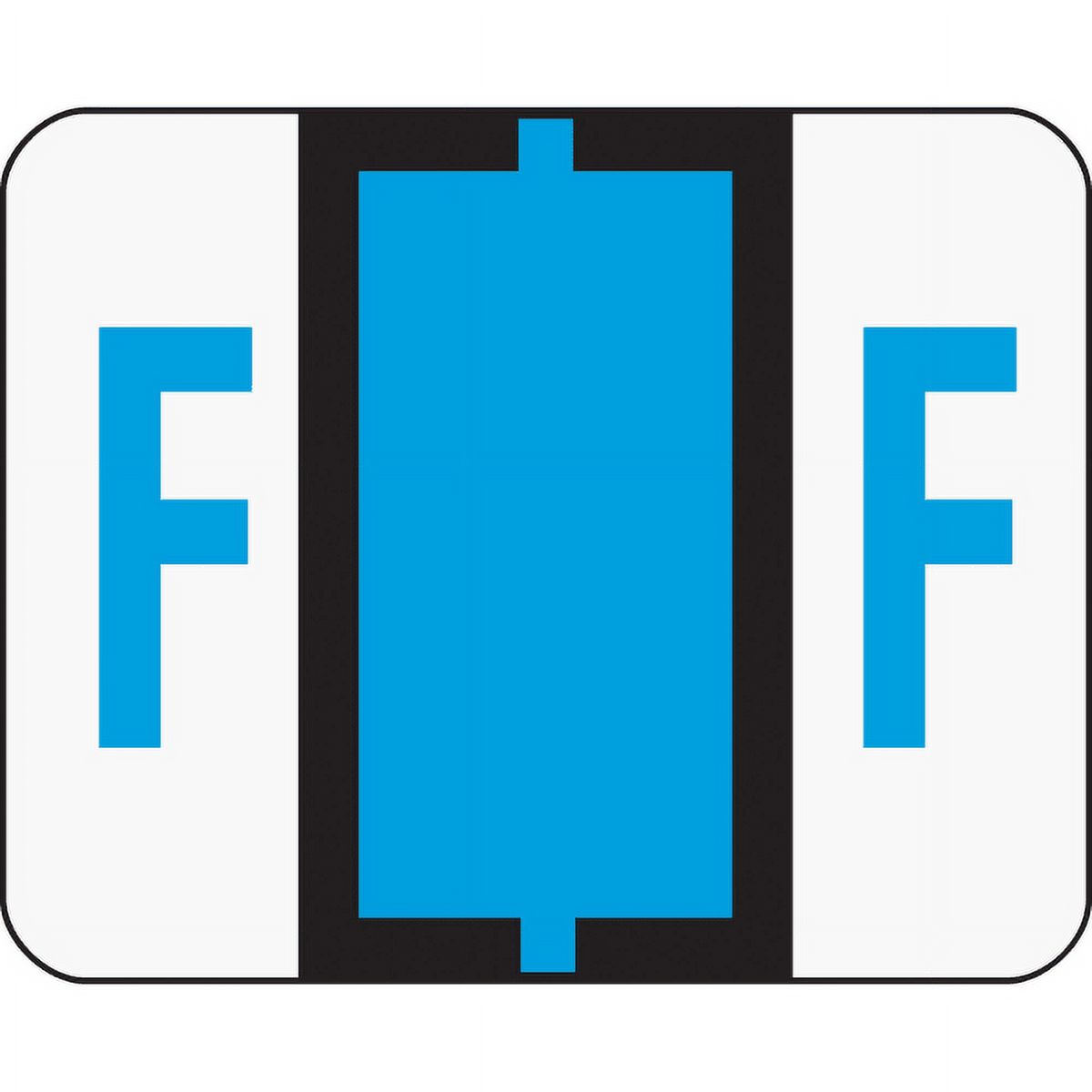 Smead 67076 A-Z Color-Coded Bar-Style End Tab Labels, Letter F, Blue, 500/Roll - image 3 of 3