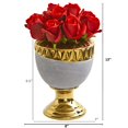 thumbnail image 2 of Nearly Natural 1965 Élégant Arrangement Artificiel de Rose Rouge dans l'Urne de Designer, 2 of 2