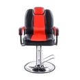 thumbnail image 2 of Silla Sillón Barbería Estética Vanlig Italiana Rojo Y Negro, 2 of 5