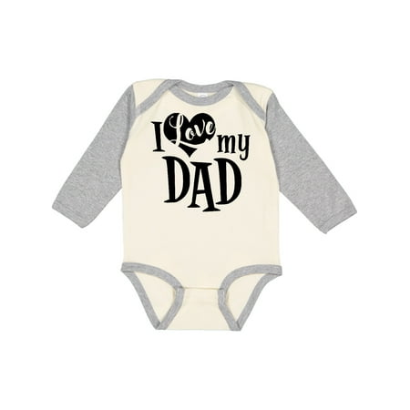 

Inktastic I Love My Dad Gift Baby Boy or Baby Girl Long Sleeve Bodysuit