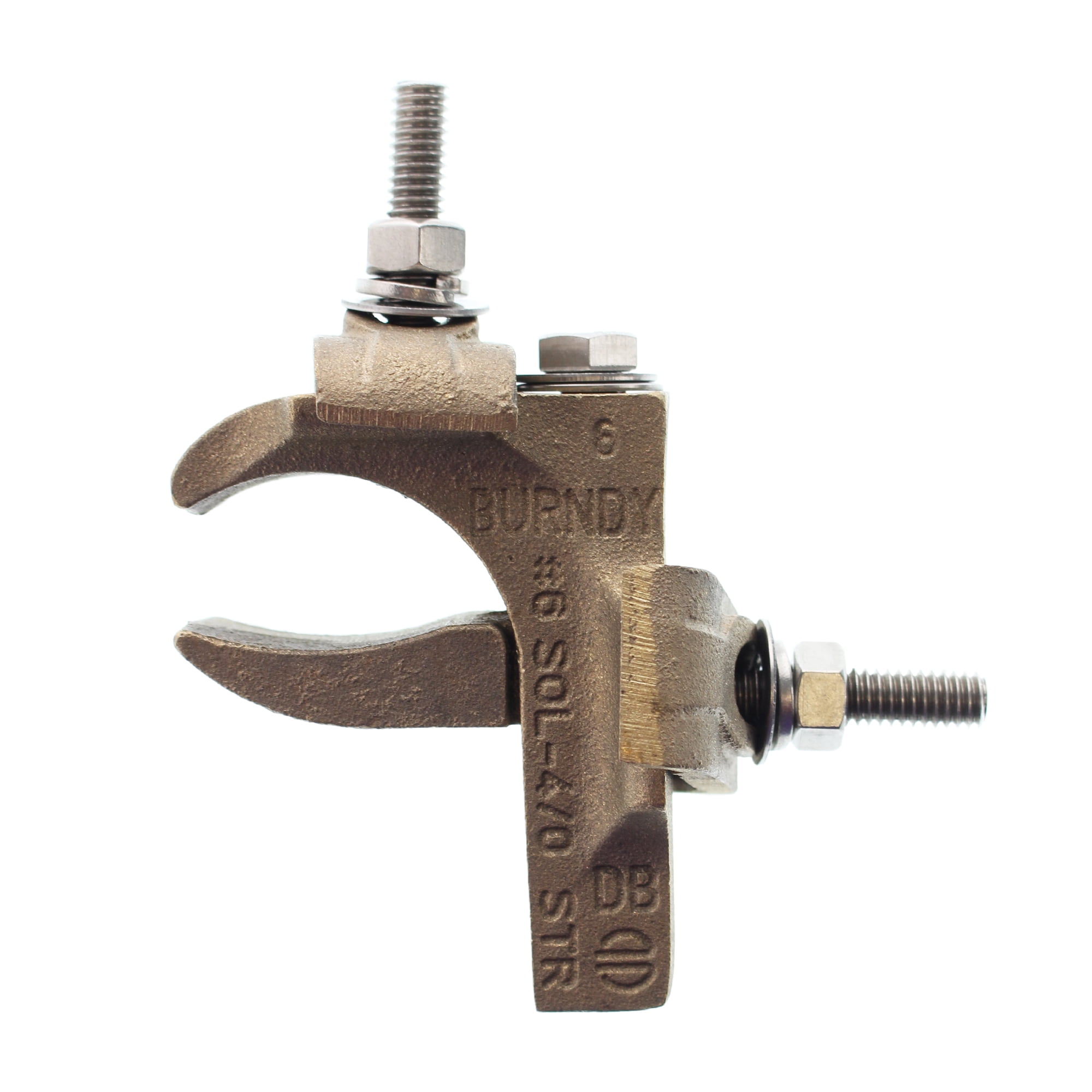 Burndy GXP1828RF Raised Floor/Rebar Ground Connector, Copper, .3/42