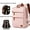 Pink, variant on 16" Small Travel Backpack W/ USB Charging Port,Travel Backpack with Luggage Strap,Airline Approved Water Resistant Rucksacks,Lightweight Casual Daypack for College School Work Business