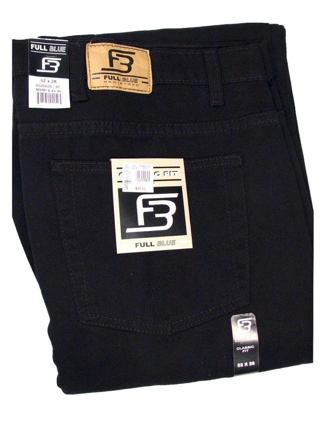 full blue mens black jeans ( 46w x 36l)