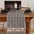 thumbnail image 2 of Table Runner Dresser Scarves 72 Inch Long, Country Farm Star Berries Linen Dining Table Runners Vintage Black Linen Plaid Tabletop Scarf for Wedding Holiday Party Kitchen, 2 of 7