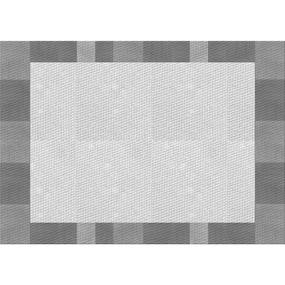 Ahgly Company Indoor Rectangle Patterned Gunmetal Gray Area Rugs, 6' x 9'