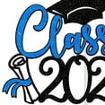 thumbnail image 3 of Sunsanly 1Pc/4Pcs Class of 2024 Cake Topper, Congrats Grad 2024 Graduation Cake Decor, High School/College Graduate Celebration Party Decoration Supplies, Black and Red Glitter, 3 of 8