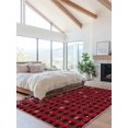 thumbnail image 2 of Christmas Snowflake Area Rug for Bedroom 4x6 Ft Black and Red Buffalo Plaid Super Soft fuzzy Throw Rug Non-Slip Fluffy Plush Indoor Floor Carpet for Living Room Nursery Home Decor, 2 of 8
