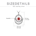 thumbnail image 3 of WINNICACA S925 Sterling Silver Sister Necklaces July Birthstone Ruby Necklace Friendship Jewelry Birthday Anniversary Mothers Day Gifts for Women Sister, 3 of 7