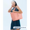thumbnail image 3 of Bolso de mano TopDesign Puffy para mujer con portavasos y compartimento para portátil (M, rosa), 3 of 8