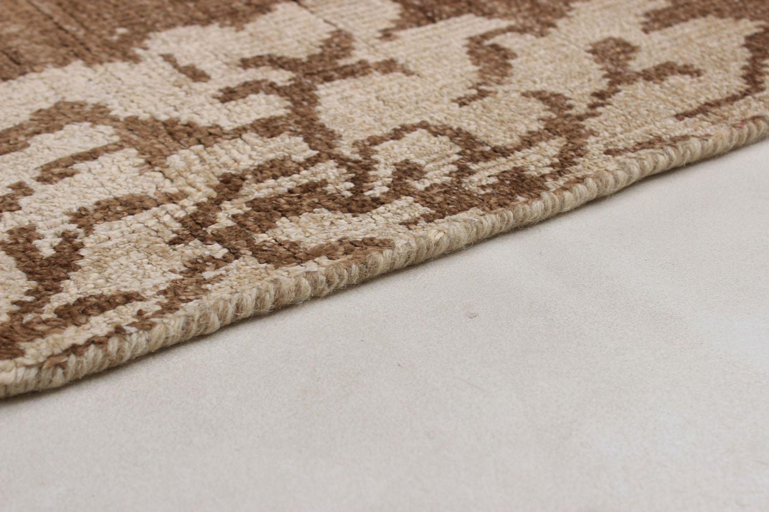 ECARPETGALLERY 4'10" x 7'9" Contemporary La Seda Hand-knotted Area Rug for Living Room, Dining Room and Bedroom in Brown