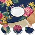 thumbnail image 4 of Pioneer Flower Floral Print Pattern Round Fitted Tablecloth with Elastic Edge,Dining Table Cover Waterproof,Outdoor Round Tablecloth for Camping,Dining,Indoor and Outdoor, 4 of 7