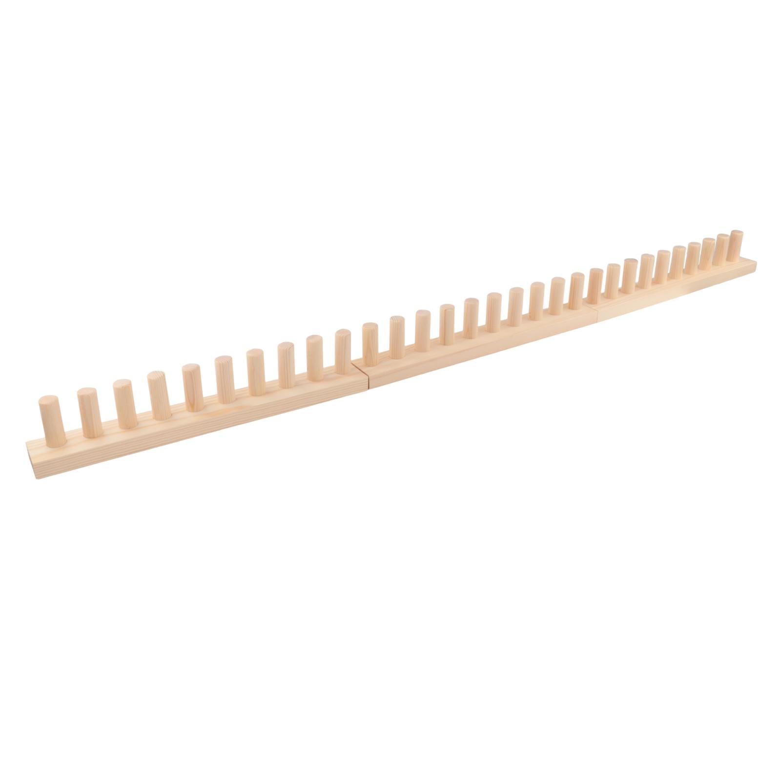 Knitting Loom Wooden Peg Weaving Frame Adjustable Modular Design Ideal for Craft Lovers and Blanket Projects
