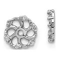 thumbnail image 3 of 14K White Gold Plated AA Diamond Earring Jackets, 3 of 5