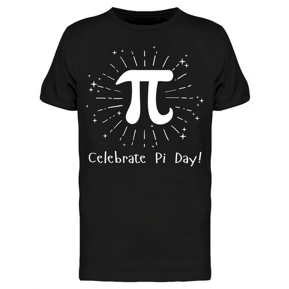 Celebrate Pi Day Firework Effect T-Shirt Men -Image by Shutterstock, Male x-Large
