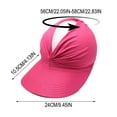 thumbnail image 5 of Homellea Women's UPF 50+ UV Protection Sun Visor Hat,Wide Brim UV Protection and Waterproof Hat, Lightweight Foldable Ponytail Beach Cap for Golf Hiking, 5 of 6