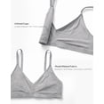 thumbnail image 6 of Women's Natrelax No Underwire Comfort Bralette Ribbed Wireless Bra Sleep Unlined V Neck Bras Soft Everyday, 6 of 7
