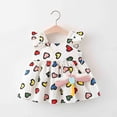 thumbnail image 2 of Coerni Baby Girls Sleeveless Dress Toddler Cute Heart Print Ruffle Princess Dresses Summer Casual Sundress with Bag Outfits, 2 of 4