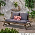 thumbnail image 3 of Ledger Outdoor Wooden Loveseat with Cushions, Dark Gray and Gray, 3 of 11