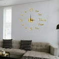 thumbnail image 2 of 2 3d wall clock  creative acrylic wall clock diy clock mute wall sticker clock factory supply 40cm black, 2 of 4