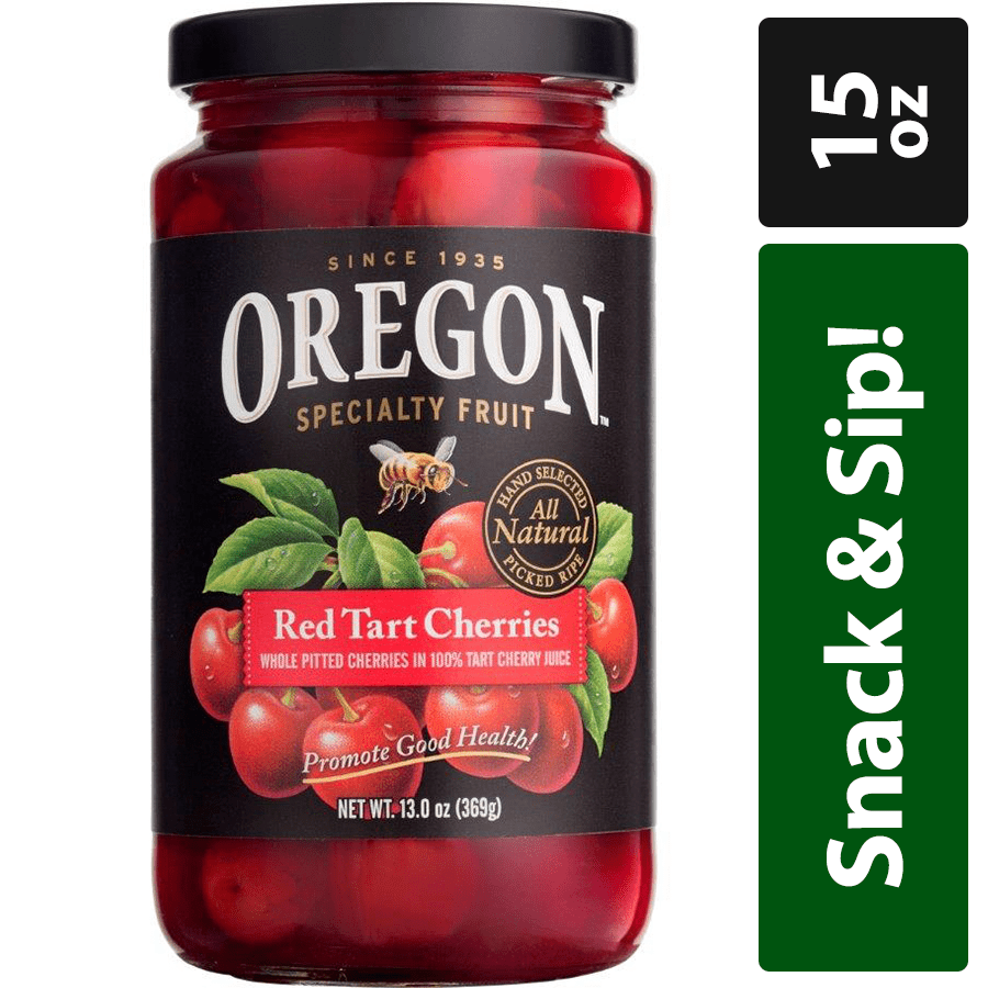 Oregon Specialty Fruit Red Tart Cherries in Red Tart Cherry Juice, 12 Oz Jar