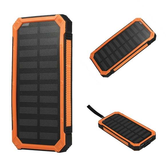 Solar Charger Power Bank, 20000mAh Portable Solar Phone Charger, Dual USB Mobile Power Bank Case DIY Kit, Fast Charger External Battery Pack for Outdoor Activities