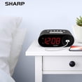 thumbnail image 2 of Sharp - Reloj despertador digital f&aacute;cil de leer con puerto de alimentaci&oacute;n USB de 2 A de alta velocidad, carga tu tel&eacute;fono, tablet Funcionamiento sencillo y f&aacu, 2 of 6