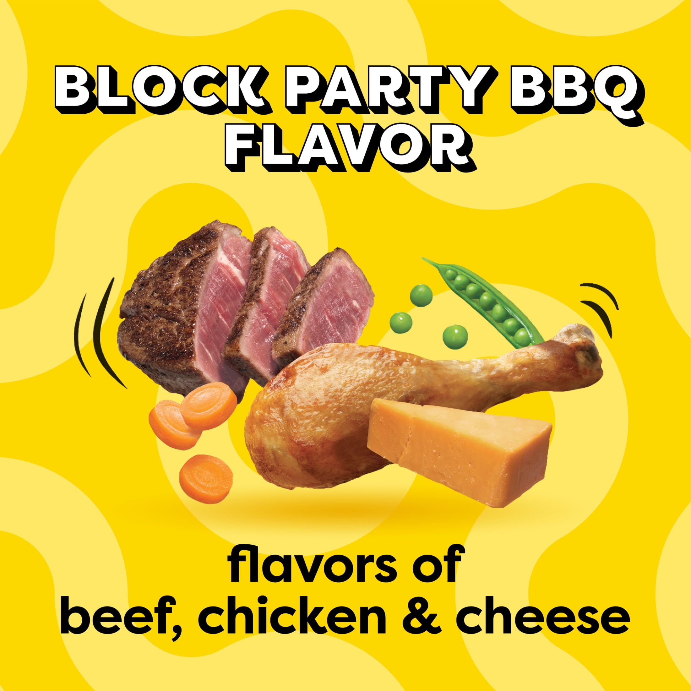 (3 pack) Temptations Adult Dry Cat Food Block Party Bbq Flavor, 13.5 Lb Bag