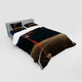thumbnail image 2 of Ambesonne Sports Bedding Set 4 Pcs, Empty Basketball Court, Queen, Brown Black and Red, 2 of 2