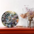 thumbnail image 6 of Tiger Flowers Butterflies Waterfall 10 inch Wall Clocks Non Ticking Easy to Read Battery Decorative for Home Bathroom Kitchen Bedroom Living Room, 6 of 8