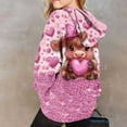 thumbnail image 5 of dazeni Teen Girls Cute Graphic Hoodies Trendy Funny Cow Heart Print Long Sleeve Sweatshirt Y2k Streetwear Hooded Pullover Tops, 5 of 6