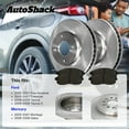 thumbnail image 3 of AutoShack Front & Rear Brake Rotors & Ceramic Pads for Ford & Mercury, Taurus 2009 Sable 2009, AWD FWD V6 3.5L, 3 of 5