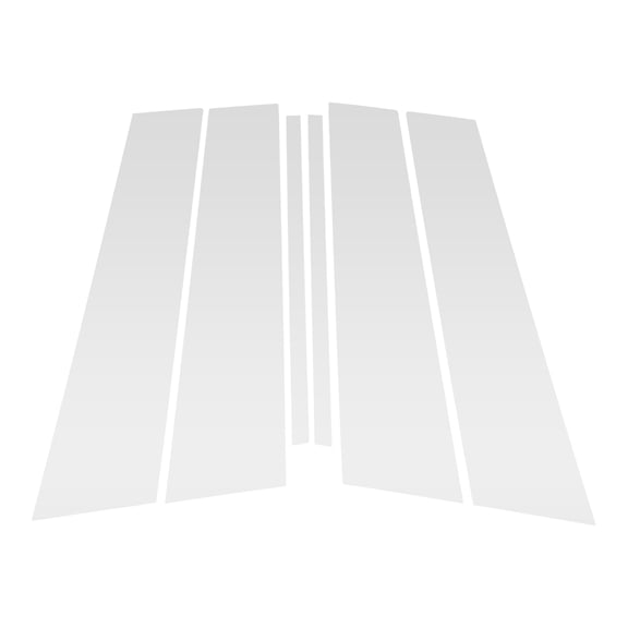 Unique Bargains Door Pillar Window Trim Front Rear Left Right for Volkswagen T-ROC 18-22 Anti Scratch Sticker Pillar Posts Door Outer Exterior Cover Silver Tone 6 Pcs