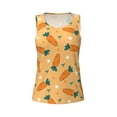 thumbnail image 4 of Xecao Love Carrot print women's scoop neck, loose-fit workout tank tops for the gym., 4 of 9