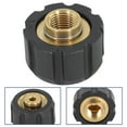 thumbnail image 5 of M22 to 1/4 Inch Pressure Washer Adapter, High Pressure Lance Hose Connector, Female Thread Coupling for Pressure Washers, Max 400 Bar, 150°C Temperature Resistant, Plastic Construction, 5 of 12